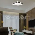 V-TAC VT-6990 LED Осветител 18W Квадрат за Таван Черна Рамка 4000K Димиращ