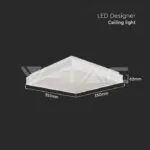 V-TAC VT-6991 LED Осветител 18W Квадрат за Таван Бяла Рамка 4000K Димиращ