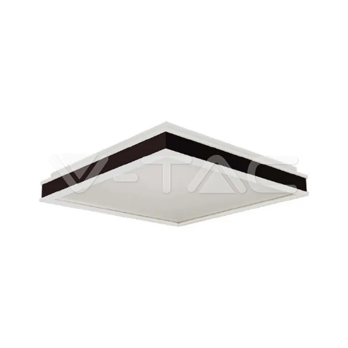 V-TAC VT-6992 LED Осветител 24W Квадрат за Таван Черна Рамка 4000K Димиращ