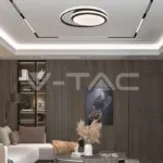 V-TAC VT-6994 LED Осветител 24W Плафон 4000К Черен Двоен Кръг