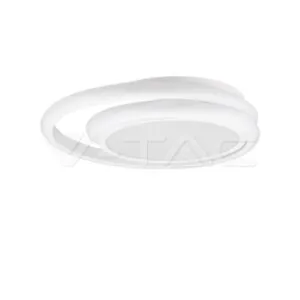 V-TAC VT-6995 LED Осветител 24W Плафон 4000К Бял Двоен Кръг