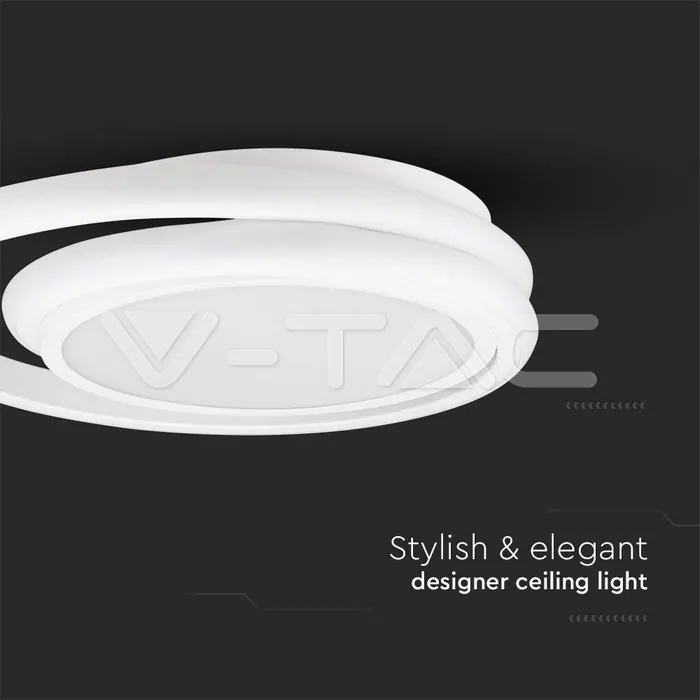 V-TAC VT-6995 LED Осветител 24W Плафон 4000К Бял Двоен Кръг