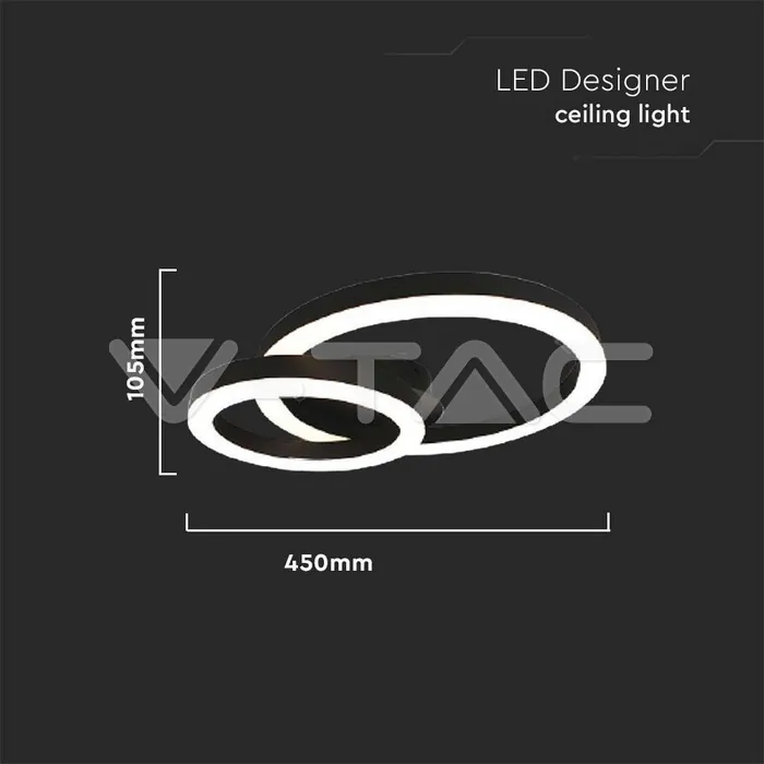V-TAC VT-7000 LED Осветител 20W Два Ринга 3000K