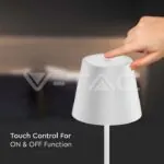 V-TAC VT-7007 4W LED Настолна Лампа Презаредима Бяла 3000K IP54
