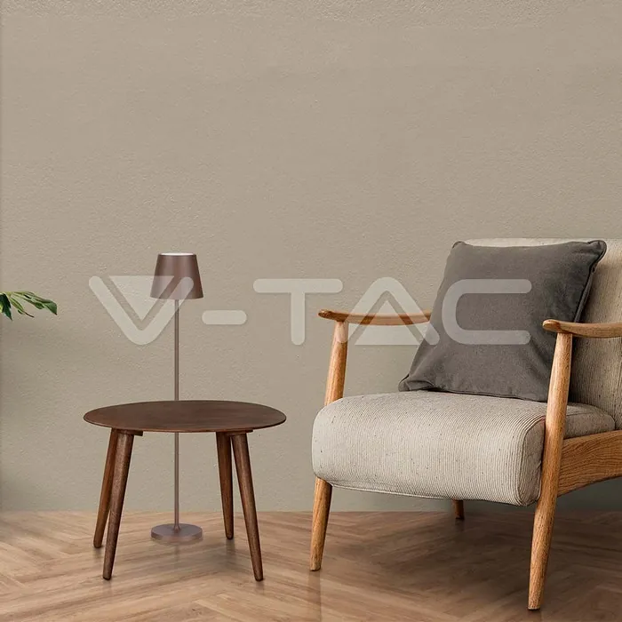 V-TAC VT-7008 4W LED Настолна Лампа Презаредима Corten 3000K IP54