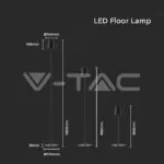 V-TAC VT-7009 4W LED Настолна Лампа Презаредима Бяла Черна IP54