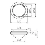 Kanlux 7015 Плафониера със сменяем източник на светлина MARC DL E27 220V IP54