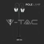 V-TAC VT-7061 Градиснки Лампа 2ХE27 1410мм Черен IP44