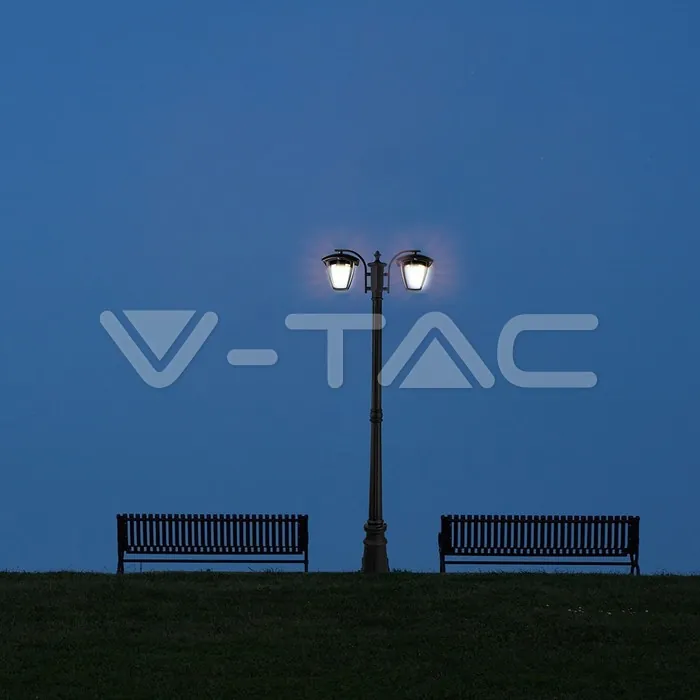 V-TAC VT-7062 Градиснки Лампа 2ХE27 1990мм Черен IP44