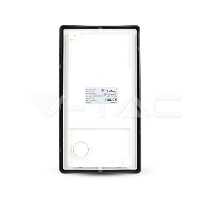 V-TAC VT-7064 Аплик за Стена E27 Черен Мат