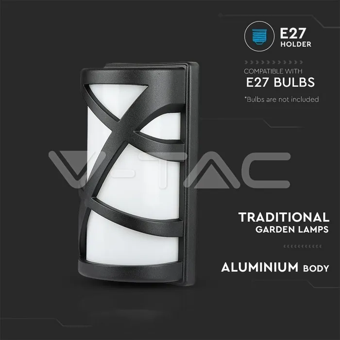 V-TAC VT-7064 Аплик за Стена E27 Черен Мат