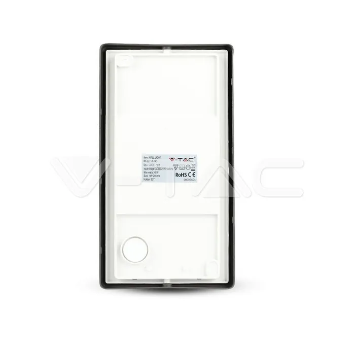V-TAC VT-7065 Аплик за Стена E27 Тъмно Сиво