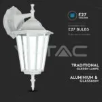V-TAC VT-7069 Аплик за Стена E27 Бял Мат На Долу