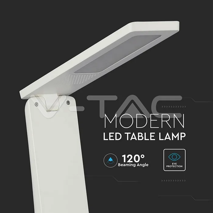 V-TAC VT-7098 4W LED Настолна Лампа Бяло + Сребристо