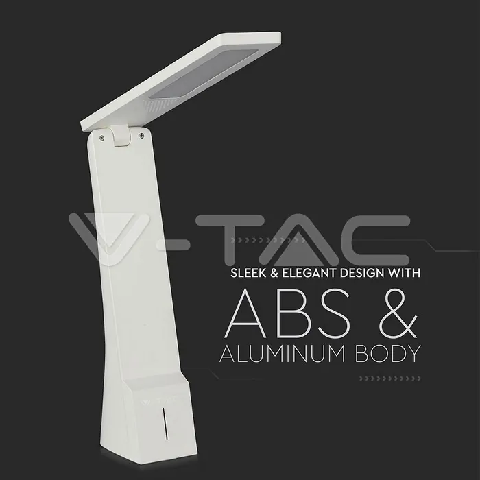 V-TAC VT-7098 4W LED Настолна Лампа Бяло + Сребристо