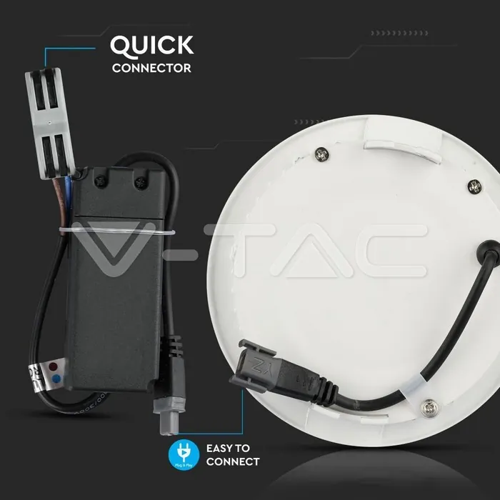 V-TAC VT-725 24W LED Панел Premium SAMSUNG Чип Кръг 4000K