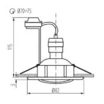 Kanlux 7370 OPRAWA PUNKTOWA TESON GU10 220V IP20