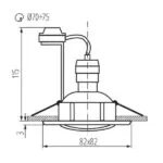 Kanlux 7371 Точково таванно осветително тяло TESON GU10 220V IP20