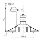 Kanlux 7373 Точково таванно осветително тяло TESON GU10 220V IP20