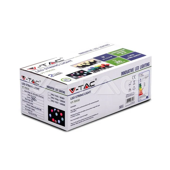 V-TAC VT-7437 0.5W Поредицa Крушки 5М 10 Крушки 24V 6000K