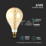 V-TAC VT-7461 LED Крушка 8W Filament E27 А165 Димираща 2000K