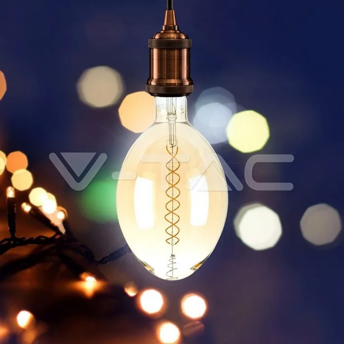 V-TAC VT-7463 LED Крушка 8W Двоен Filament Е27 BF180 Димираща 2000K