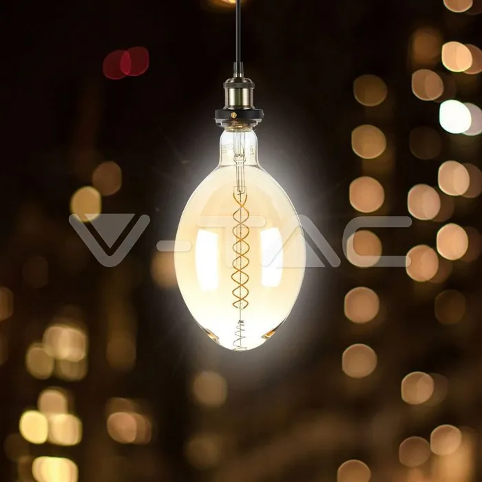 V-TAC VT-7463 LED Крушка 8W Двоен Filament Е27 BF180 Димираща 2000K