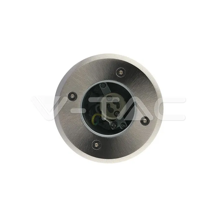 V-TAC VT-7515 Тяло за Вграждане В Земя Сатен Никел Кръг Черен GU10 IP65