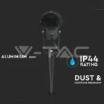 V-TAC VT-7517 Тяло С Колче за Земя Алуминий Черно GU10 IP44