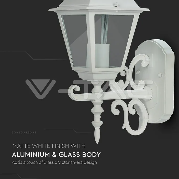 V-TAC VT-7520 Фенер за Стена Четиристен Бял Малък