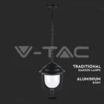 V-TAC VT-7529 Градински Фенер 1 x E27 Черен Висящ