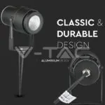 V-TAC VT-7546 12W Градинска Лампа Тип Колче Черно Тяло Зелено