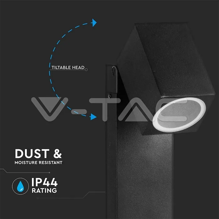 V-TAC VT-7554 Наземна Градинска Лампа GU10 Bollard Регулируема Една Посока IP44