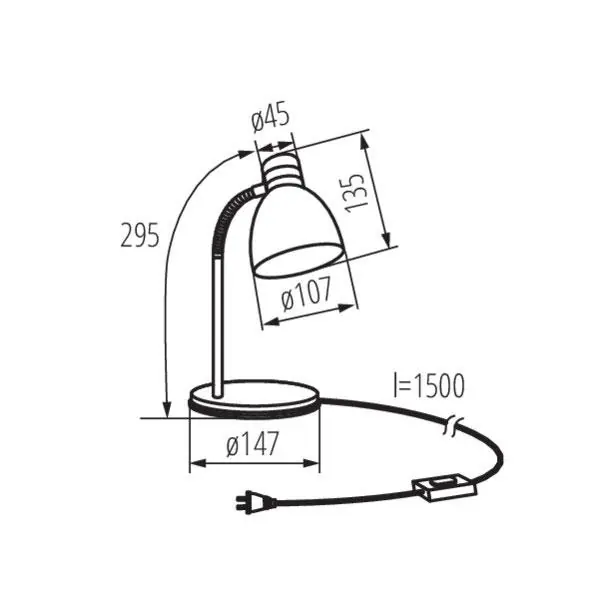 Kanlux 7563 Настолна лампа ZARA E14 220V IP20
