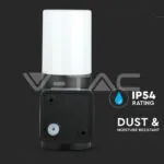 V-TAC VT-7566 GU10 Градинска Стенна Лампа Черна Цилиндър IP54