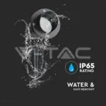 V-TAC VT-7572 GU10 Градинско Тяло Колче Черно Тяло IP65