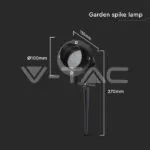 V-TAC VT-7572 GU10 Градинско Тяло Колче Черно Тяло IP65