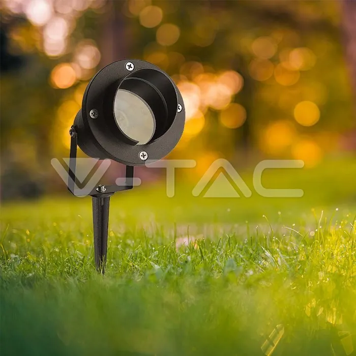 V-TAC VT-7572 GU10 Градинско Тяло Колче Черно Тяло IP65