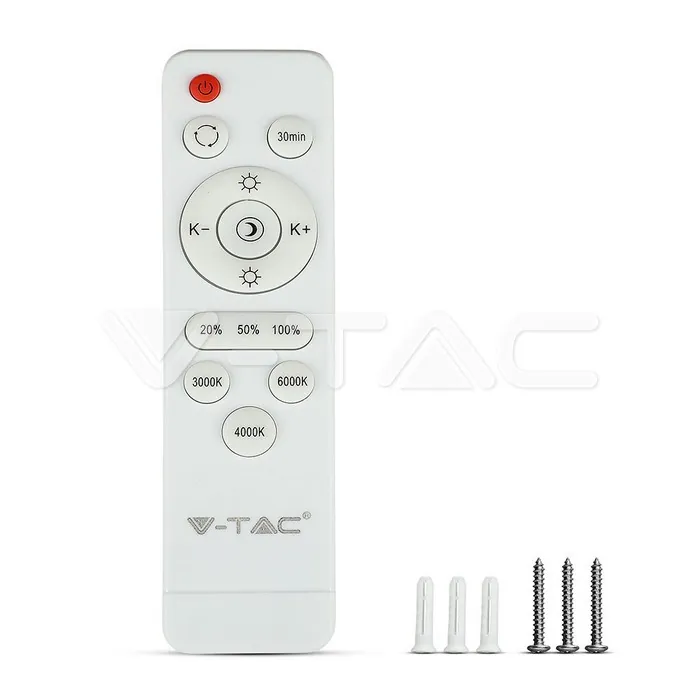 V-TAC VT-7600 48W LED Плафон С Дистанционно 3в 1 Димиращ Кристал