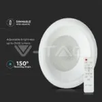 V-TAC VT-7600 48W LED Плафон С Дистанционно 3в 1 Димиращ Кристал
