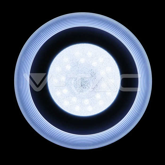 V-TAC VT-7600 48W LED Плафон С Дистанционно 3в 1 Димиращ Кристал