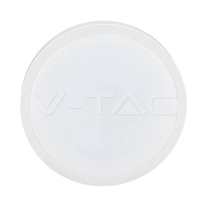 V-TAC VT-7616 18W LED Плафон Кръг Бяла Рамка 4000К IP44