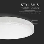 V-TAC VT-7616 18W LED Плафон Кръг Бяла Рамка 4000К IP44