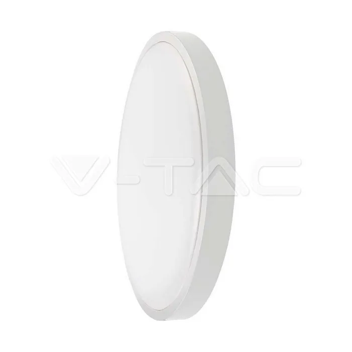 V-TAC VT-7618 24W LED Плафон Кръг Бяла Рамка 3000К IP44