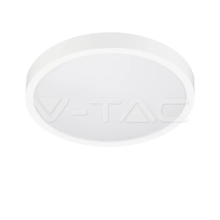 V-TAC VT-76221 30W LED Плафон Кръг Бяла Рамка 4000К IP44