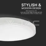 V-TAC VT-76211 30W LED Плафон Кръг Бяла Рамка 3000К IP44