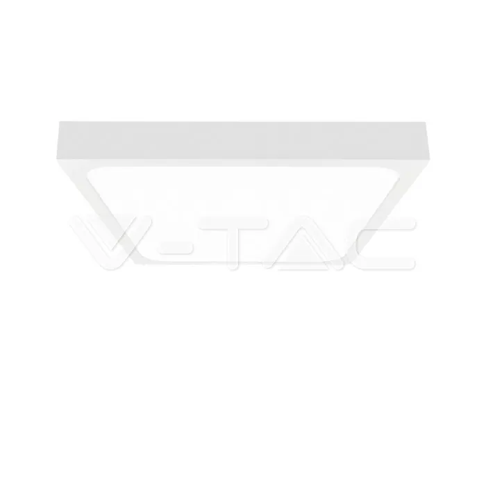 V-TAC VT-7624 18W LED Плафон Квадрат Бяла Рамка 3000К IP44