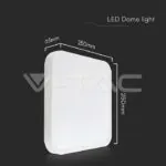 V-TAC VT-76261 18W LED Плафон Квадрат Бяла Рамка 6400К IP44