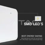V-TAC VT-76291 24W LED Плафон Квадрат Бяла Рамка 6400К IP44