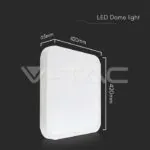 V-TAC VT-76321 30W LED Плафон Квадрат Бяла Рамка 6400К IP44